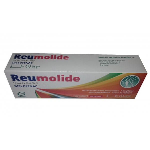 Diclofenac Reumolide MG, 10 mg/g Bisnaga 100 g Gel