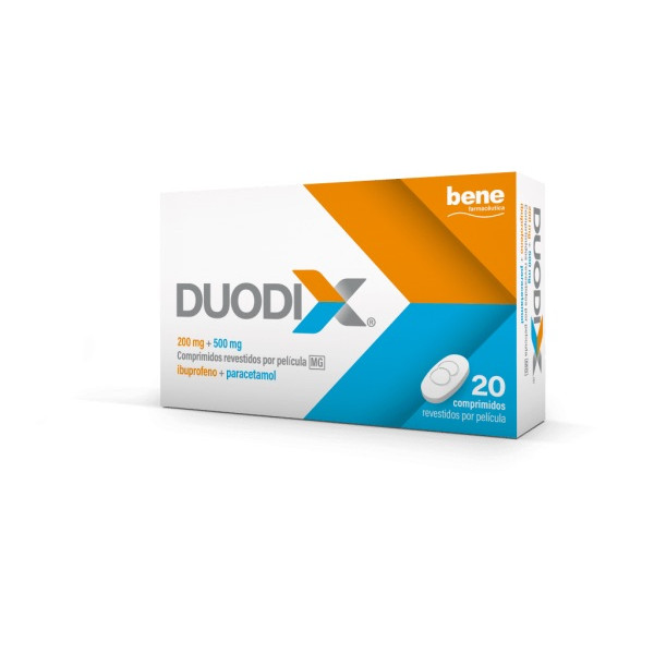 Duodix MG, 200 mg + 500 mg Blister 20 Unidade(s) Comp revest pelic