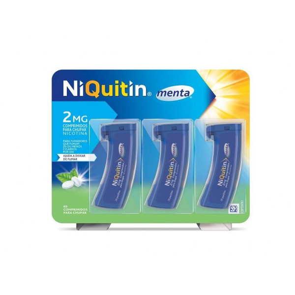 Niquitin Menta , 2 mg Recipiente multidose 60 Unidade(s) Comp chupar