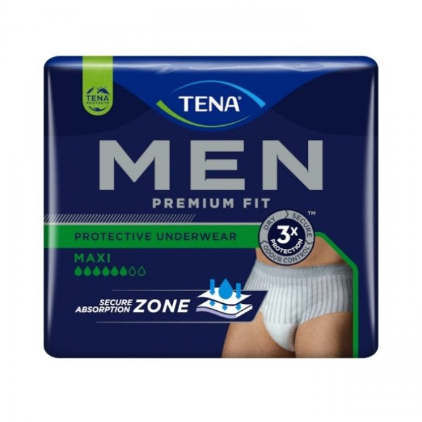 Tena Men Premium Fit Protective Underwear Maxi Level 4 Tamanho M x12