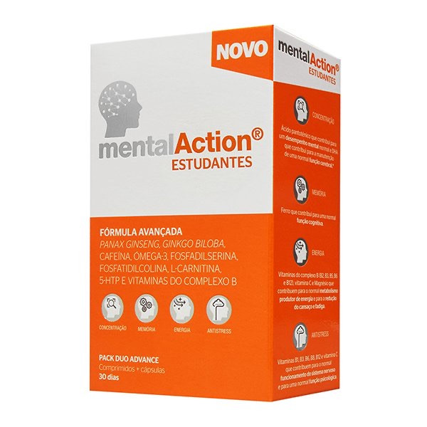 Mentalaction Estudantes Comprimidos x30 + Cápsulas x30