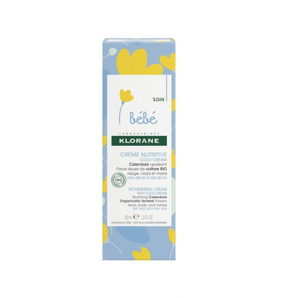 Klorane Bebe Creme Hidratante Nutritivo Calêndula 40ml