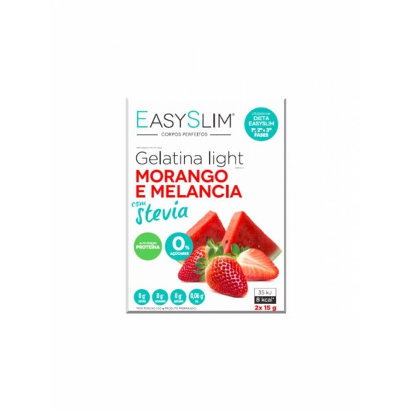 Easyslim Gelatina Light Morango/Melancia Stevia Saquetas x2 