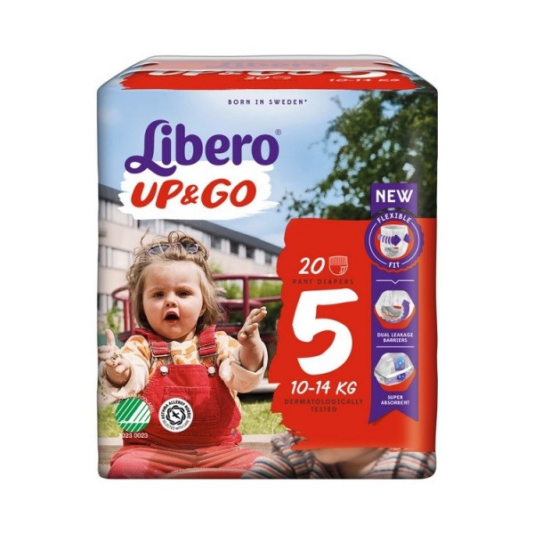 Libero Up Go Fraldas Cueca Tamanho 5 10-14Kg x20