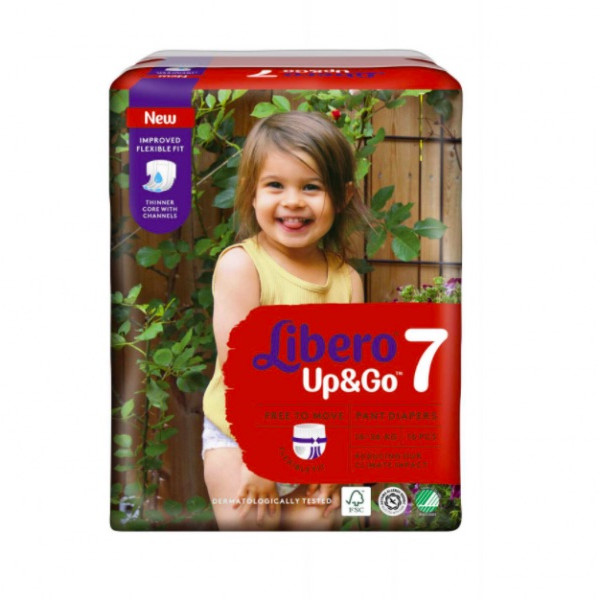 Libero Up Go Fraldas Cueca Tamanho 7 16-26Kg x16