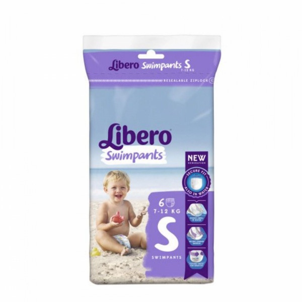 Libero Swimpants Fraldas Tamanho S 7-12Kg x6