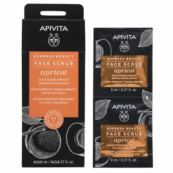 Apivita Express Beauty Creme Esfoliante Suave de Alperce 2x8ml