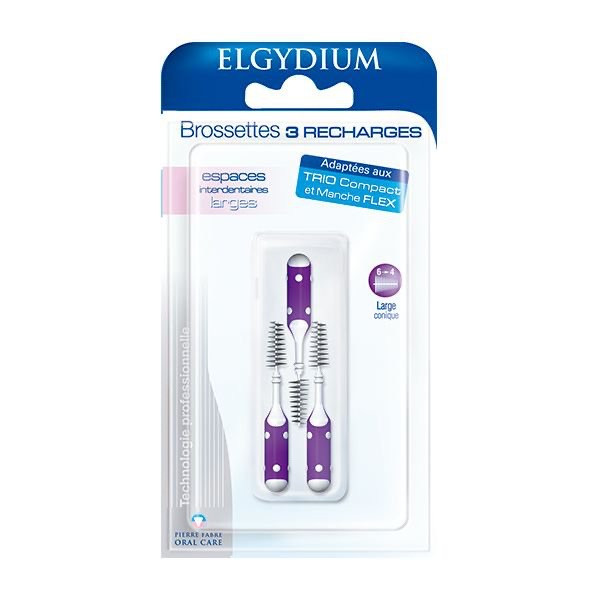 Elgydium Clinic Escovilhão Recarga Violeta Pack x3