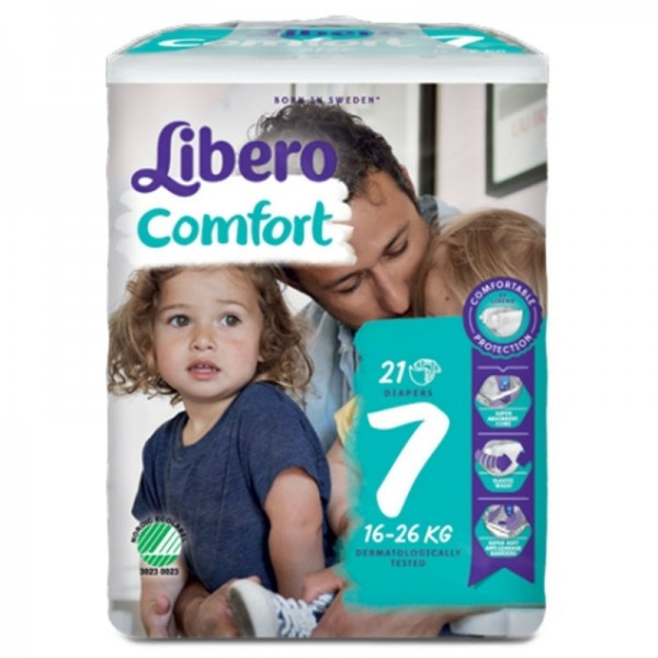 Libero Comfort Fraldas Tamanho 7 16-26kg x21