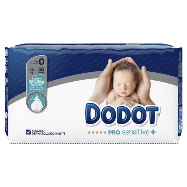 Dodot Pro Sensitive+ Fraldas T0 até 3Kg x38