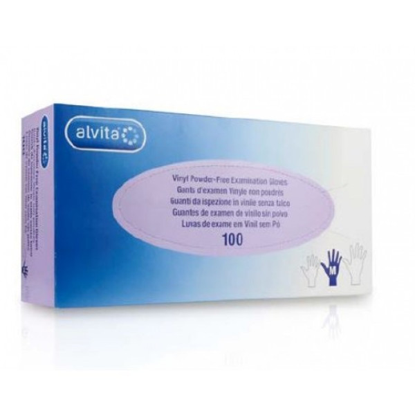 Alvita Luvas Exame Vinil S/Po M X100