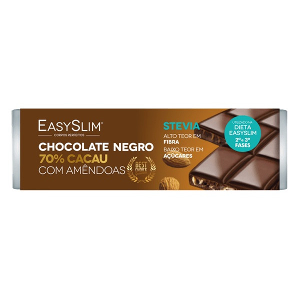 Easyslim Chocolat Negro 70% Cacau Amêndoa 30g