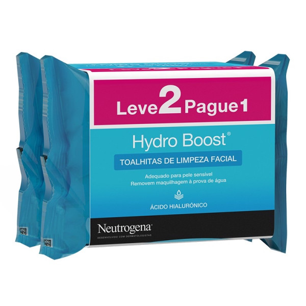 Neutrogena Hydro Boost Toalhitas de Limpeza Facial Duo 25x2