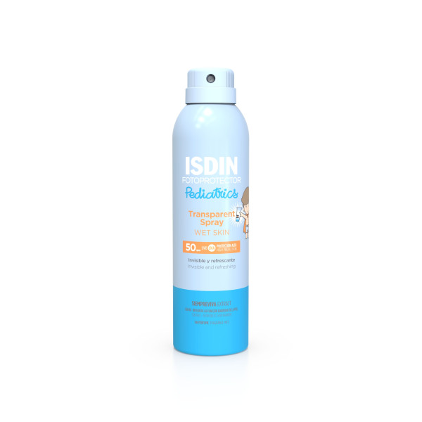 ISDIN Fotoprotector Pediatrics Transparent Spray WET SKIN SPF50 250ML - Protetor solar corporal transparente para crianças