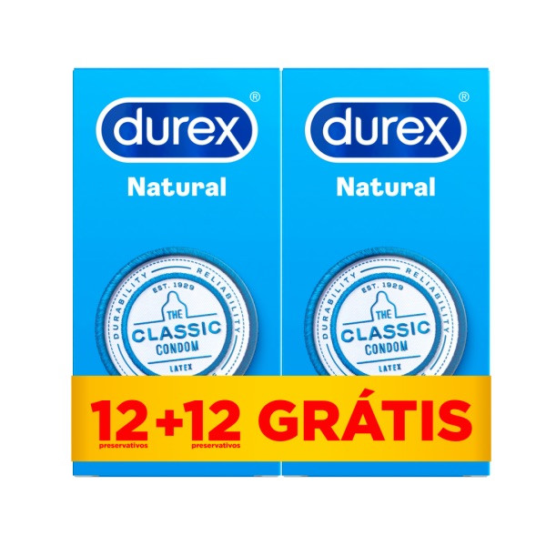 Durex Natural Plus Preservativo x12 x2