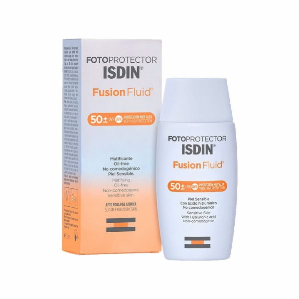 ISDIN Fotoprotector Fusion Fluid Mineral Protetor Solar Facial Para Pele Muito Sensível SPF50+ 50ml