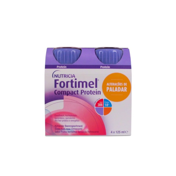 Fortimel Compact Protein Frutos Vermelhos 125ml x4