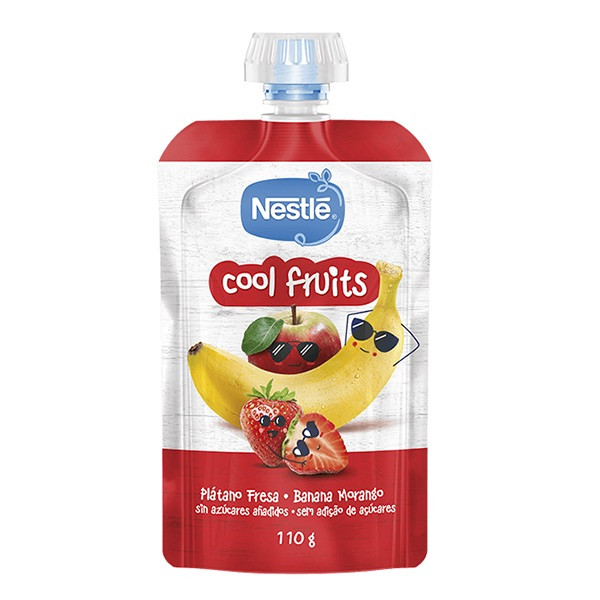 Nestlé Pacotinhos Banana Morangos 110g 12M+