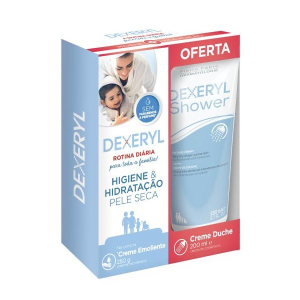 Dexeryl Creme 250g + Oferta Creme Duche 200ml