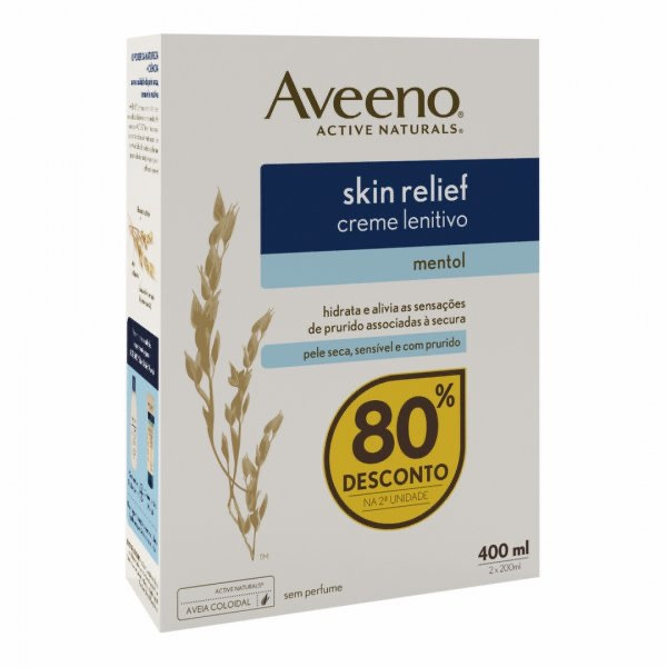 Aveeno Skin Relief Creme Mentol 200mL x2