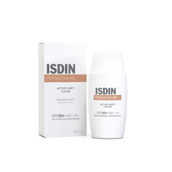 ISDIN FotoUltra Active Unify Color SPF50+ 50ML - Protetor solar despigmentante, com cor