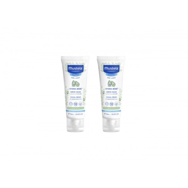 Mustela Bebé Hydra Creme de  Rosto 40ml x2