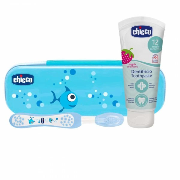 Chicco Conjunto de Higiene Oral Azul 12m+