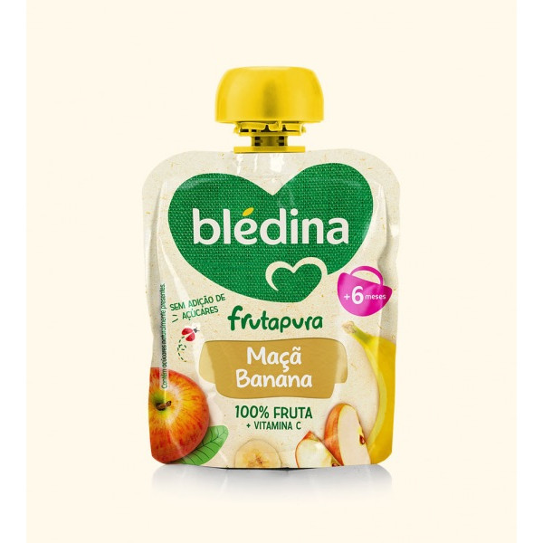 Bledina Frutapura Saquetas Maça Banana 85g +6m