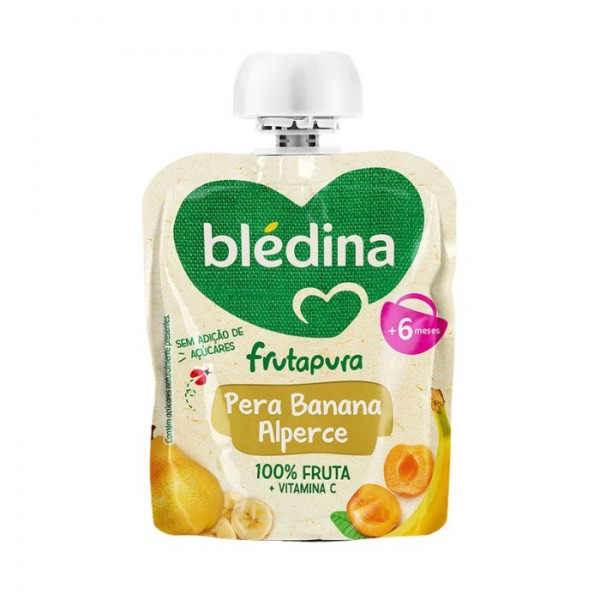 Bledina Frutapura Saquetas Pêra Banana Alperce 85g +6m