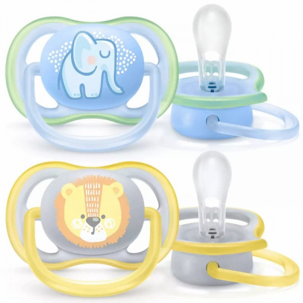 Philips Avent Chupetas Ultra Air Decoradas 0-6M+ Azul x2