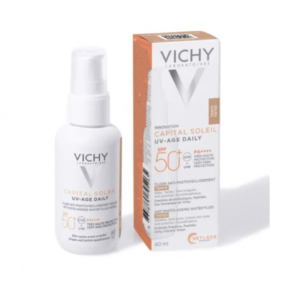 Vichy Capital Soleil UV-Age Creme Fluído Com Cor SPF50+ 40ml