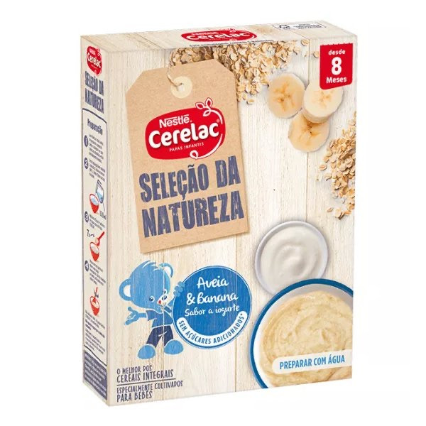 Cerelac Papa Láctea Aveia & Banana Sabor a Iogurte +8M 240g