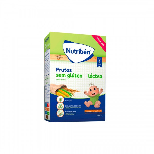 Nutriben Farinhas Frutas Sem Glúten Láctea 250g