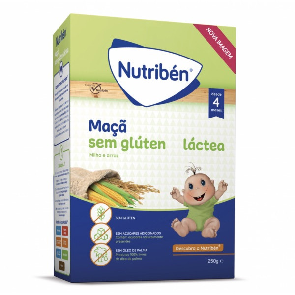 Nutriben Farinhas Maçã Sem Glúten Láctea 250g