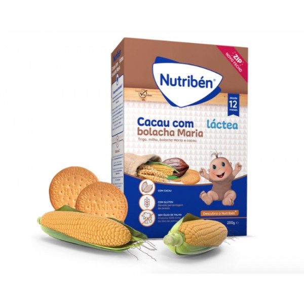 Nutriben Farinhas Cacau Bolacha Maria Láctea 250g