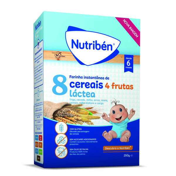 Nutribén Farinhas 8 Cereais e 4 Frutas Láctea 250g