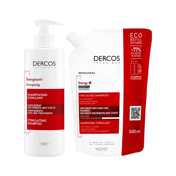 Dercos Champô Estimulante 400ml Pack Duplo