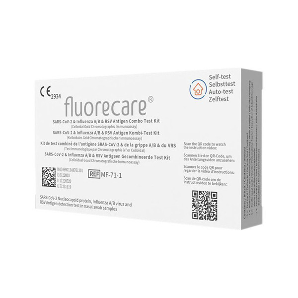 Fluorecare Kit de Teste Combinado SARS-CoV-2, Gripe A e RSV