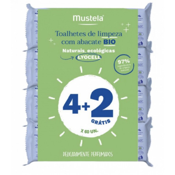 Mustela Bebé Toalhitas de Limpeza Com Perfume 60x6