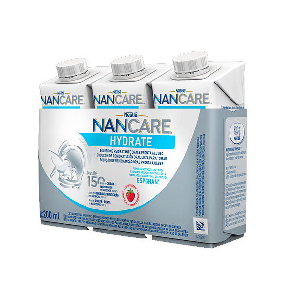 Nancare Hydrate Solução Rehidratante Oral - 200ml x3