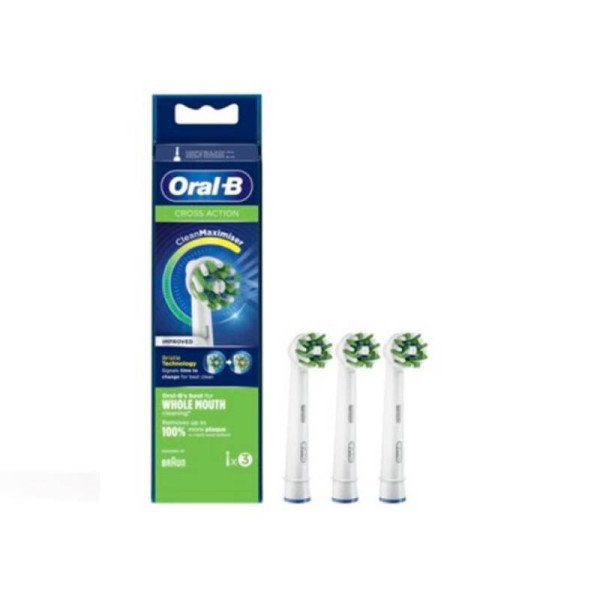 Braun Oral B Cross Action Recarga Escova Elétrica x3