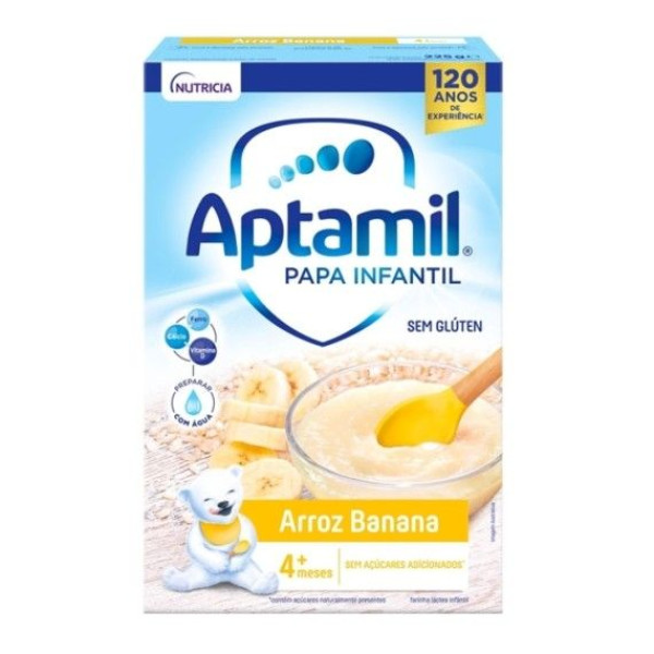 Aptamil Papa Infantil Arroz Banana s/ Glúten 4m+