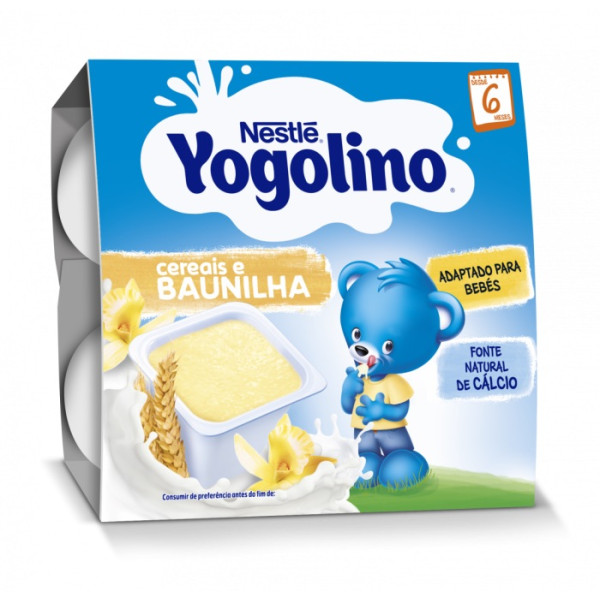 Nestle Yogolino Cereais Baunilha 4x100 6m+