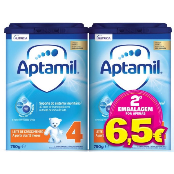 Aptamil Júnior 4 Pack Leite Crescimento 750g x2