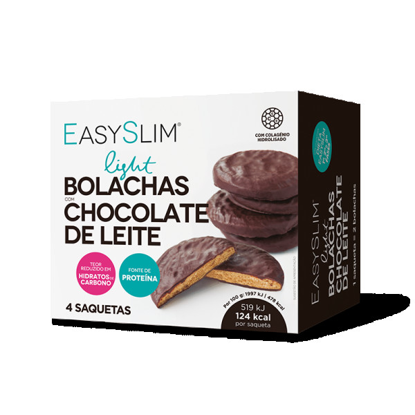 Easyslim Light Saquetas Bolachas Chocolate e Leite 26g x4