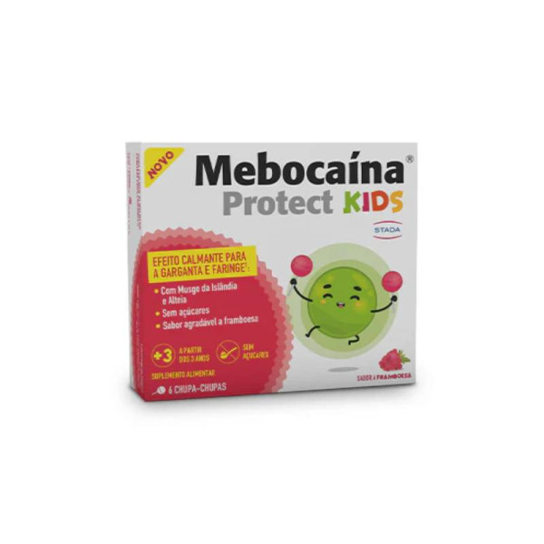 Mebocaína Protect Kids Chupa-chupas framboesa x6