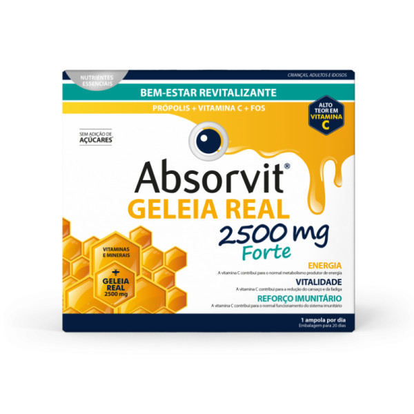 Absorvit Geleia Real 2500mg Forte 20 Ampolasx15ml