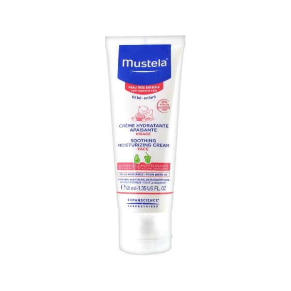 Mustela Bebé Creme Hidratante de Rosto Sem Perfume Pele Normal 40ml