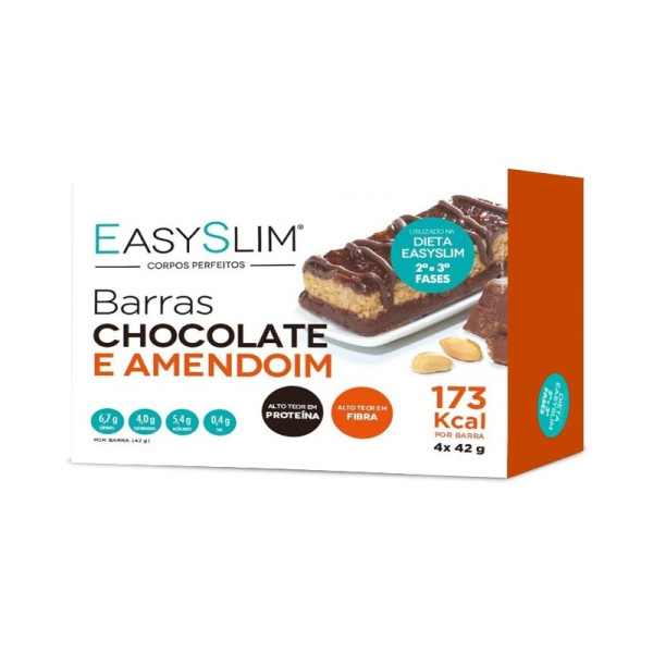 Easyslim Barras Chocolate-Amendoim 42g x4